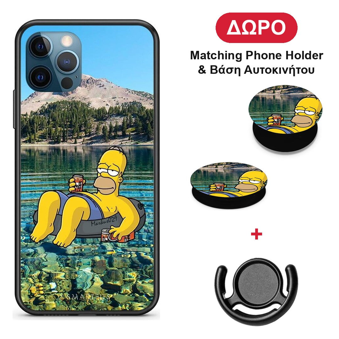 Summer Happiness - iPhone 12 Pro Max θήκη + Δώρο Phone Holder & Βάση Αυτοκινήτου