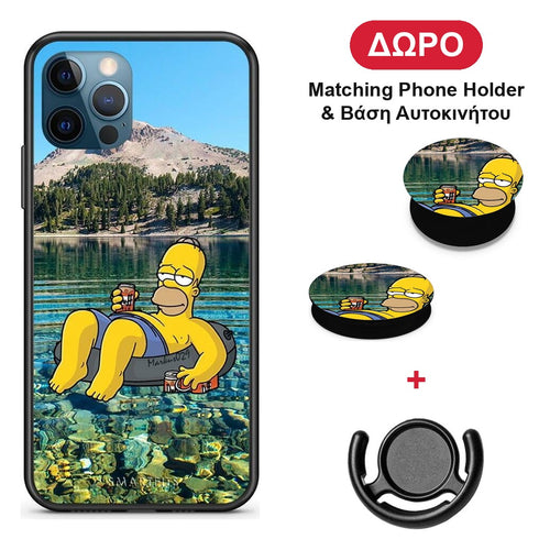 Summer Happiness - iPhone 12 Pro Max θήκη + Δώρο Phone Holder & Βάση Αυτοκινήτου