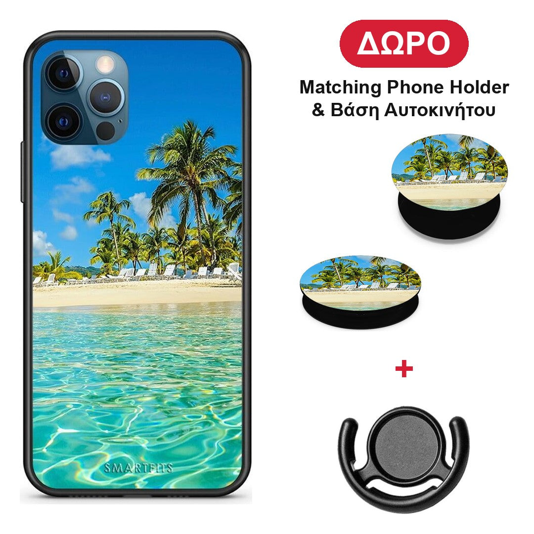 Tropical Vibes - iPhone 12 Pro Max θήκη + Δώρο Phone Holder & Βάση Αυτοκινήτου