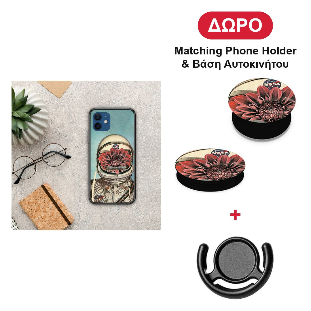 Nasa Bloom - iPhone 12 Pro θήκη + Δώρο Phone Holder & Βάση Αυτοκινήτου
