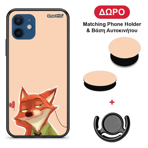 Nick Wilde And Judy Hopps Love 1 - iPhone 12 Pro θήκη + Δώρο Phone Holder & Βάση Αυτοκινήτου