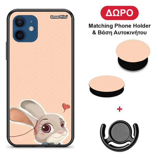 Nick Wilde And Judy Hopps Love 2 - iPhone 12 Pro θήκη + Δώρο Phone Holder & Βάση Αυτοκινήτου