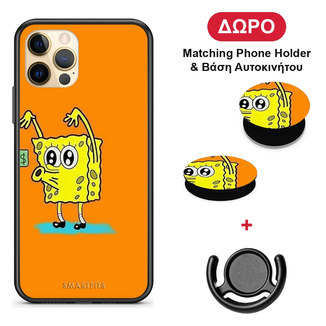 No Money 2 - iPhone 12 Pro θήκη + Δώρο Phone Holder & Βάση Αυτοκινήτου