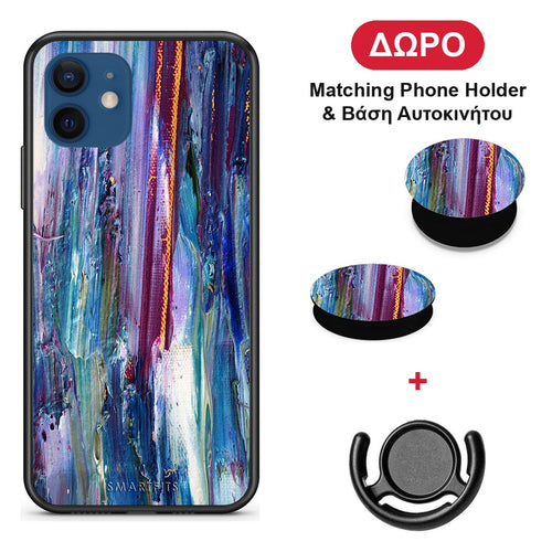 Paint Winter - iPhone 12 Pro θήκη + Δώρο Phone Holder & Βάση Αυτοκινήτου