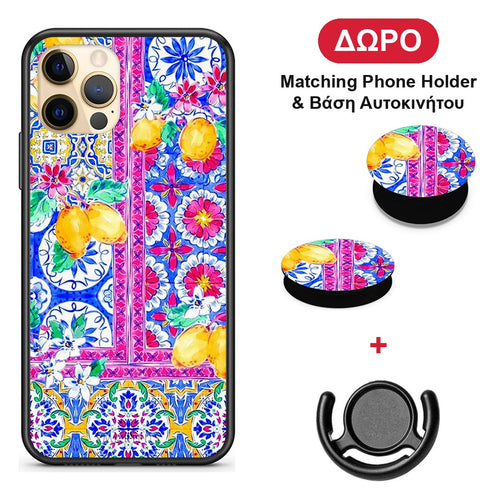 Retro Spring - iPhone 12 Pro θήκη + Δώρο Phone Holder & Βάση Αυτοκινήτου