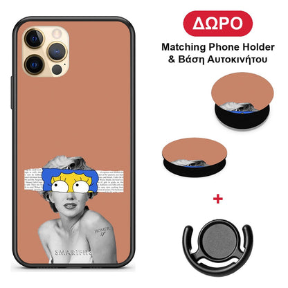 Sim Merilyn - iPhone 12 Pro θήκη + Δώρο Phone Holder & Βάση Αυτοκινήτου