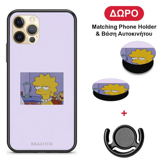 So Happy - iPhone 12 Pro θήκη + Δώρο Phone Holder & Βάση Αυτοκινήτου