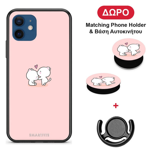 Valentine Love - iPhone 12 Pro θήκη + Δώρο Phone Holder & Βάση Αυτοκινήτου