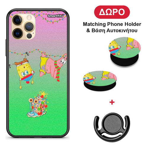 Xmas Lights - iPhone 12 Pro θήκη + Δώρο Phone Holder & Βάση Αυτοκινήτου