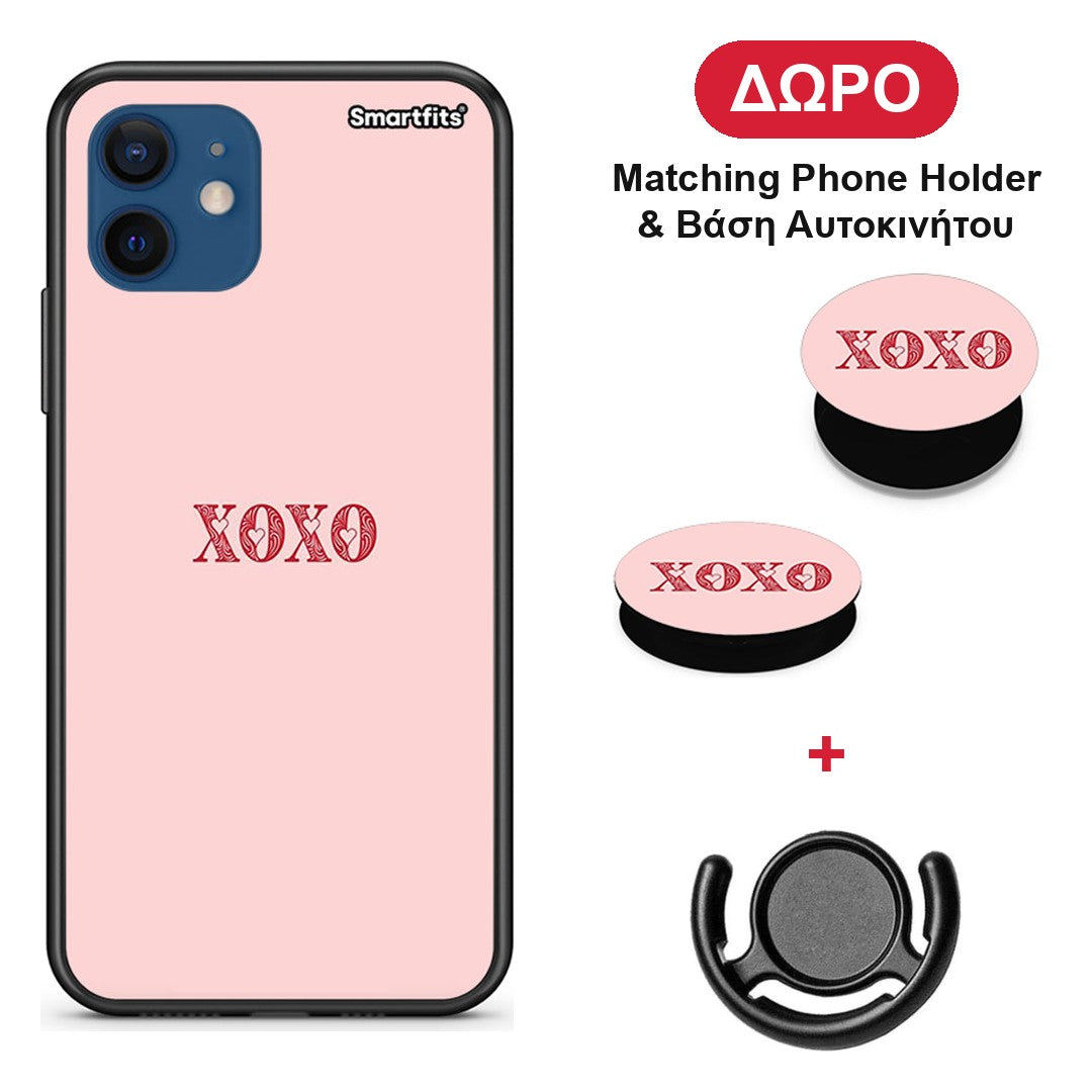 XOXO Love - iPhone 12 Pro θήκη + Δώρο Phone Holder & Βάση Αυτοκινήτου