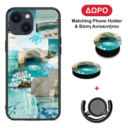 Aesthetic Summer - iPhone 13 θήκη + Δώρο Phone Holder & Βάση Αυτοκινήτου