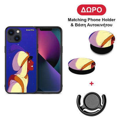 Alladin And Jasmine Love 1 - iPhone 13 θήκη + Δώρο Phone Holder & Βάση Αυτοκινήτου