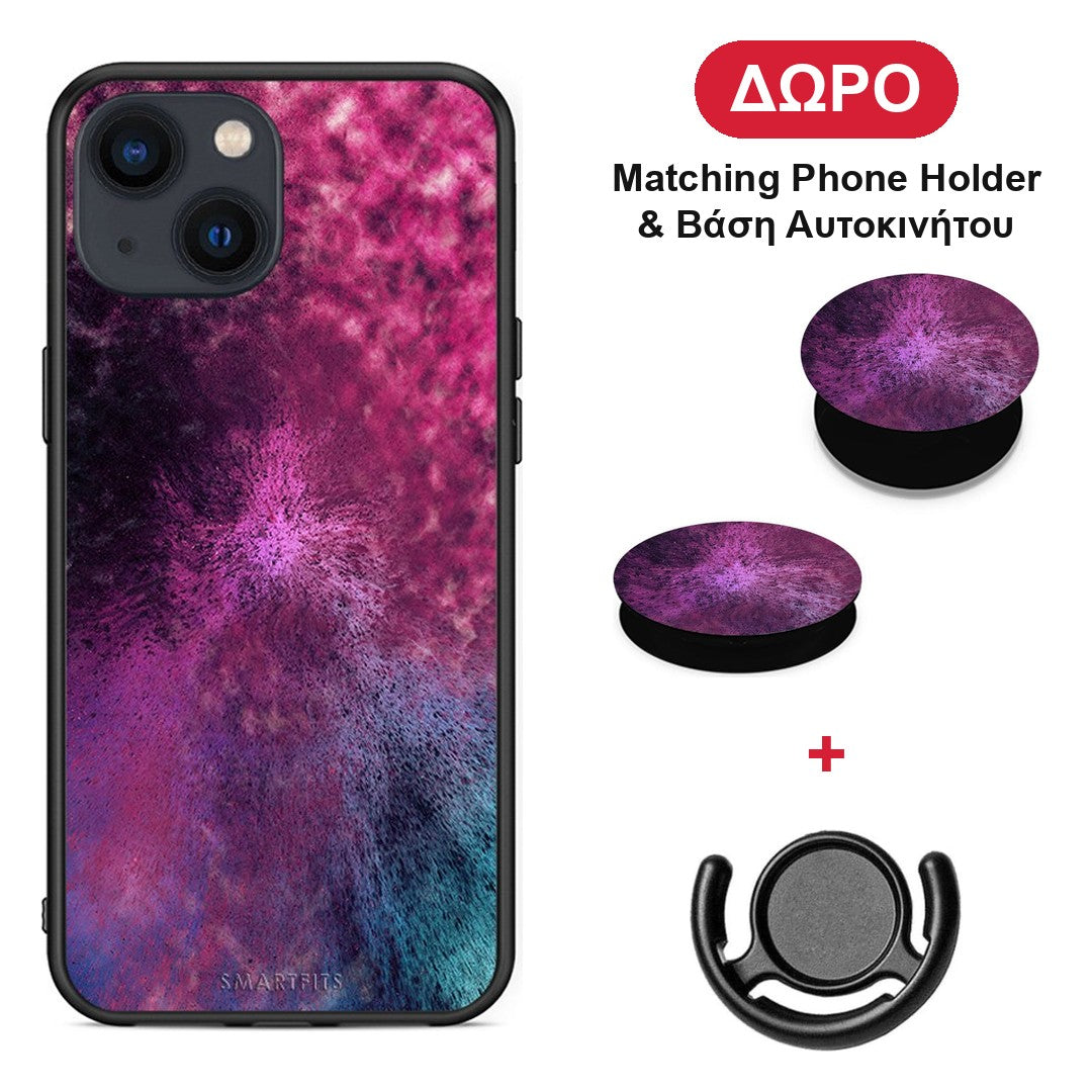 Galactic Aurora - iPhone 13 θήκη + Δώρο Phone Holder & Βάση Αυτοκινήτου
