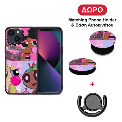 Bubble Girls - iPhone 13 θήκη + Δώρο Phone Holder & Βάση Αυτοκινήτου