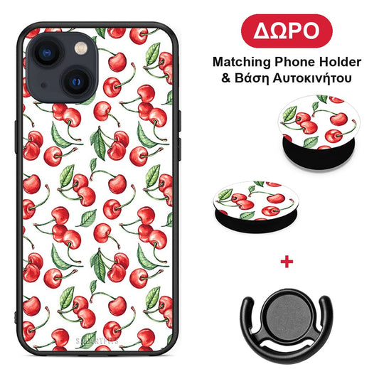Cherry Summer - iPhone 13 θήκη + Δώρο Phone Holder & Βάση Αυτοκινήτου