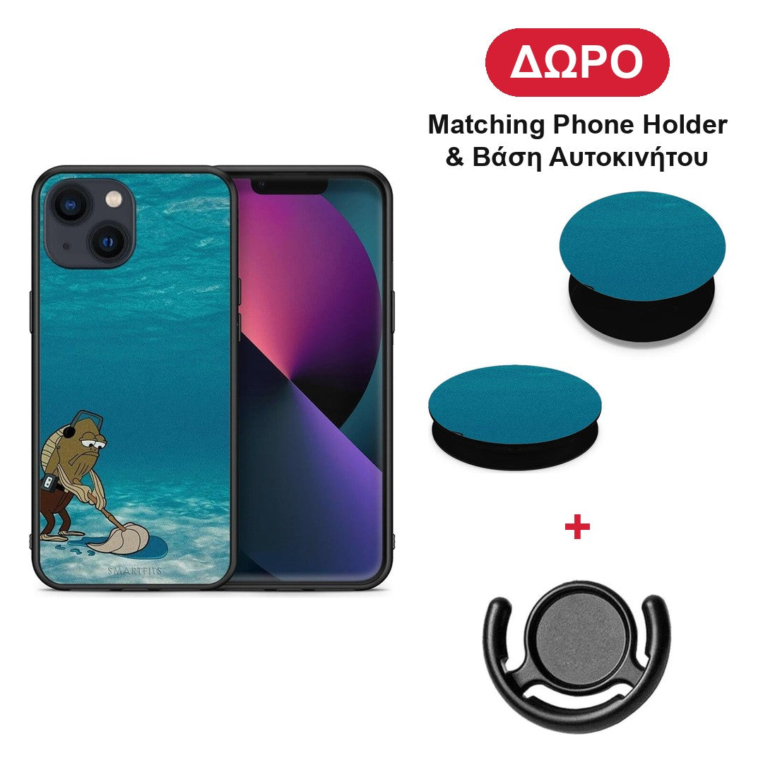Clean The Ocean - iPhone 13 θήκη + Δώρο Phone Holder & Βάση Αυτοκινήτου