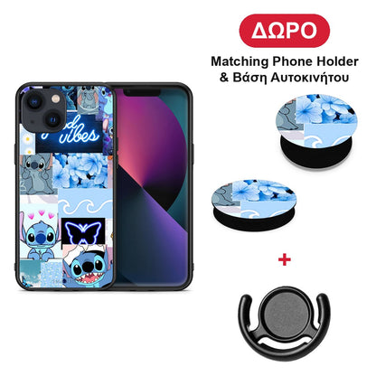 Collage Good Vibes - iPhone 13 θήκη + Δώρο Phone Holder & Βάση Αυτοκινήτου