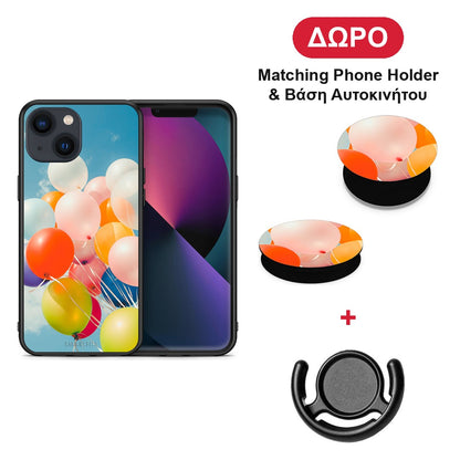Colorful Balloons - iPhone 13 θήκη + Δώρο Phone Holder & Βάση Αυτοκινήτου