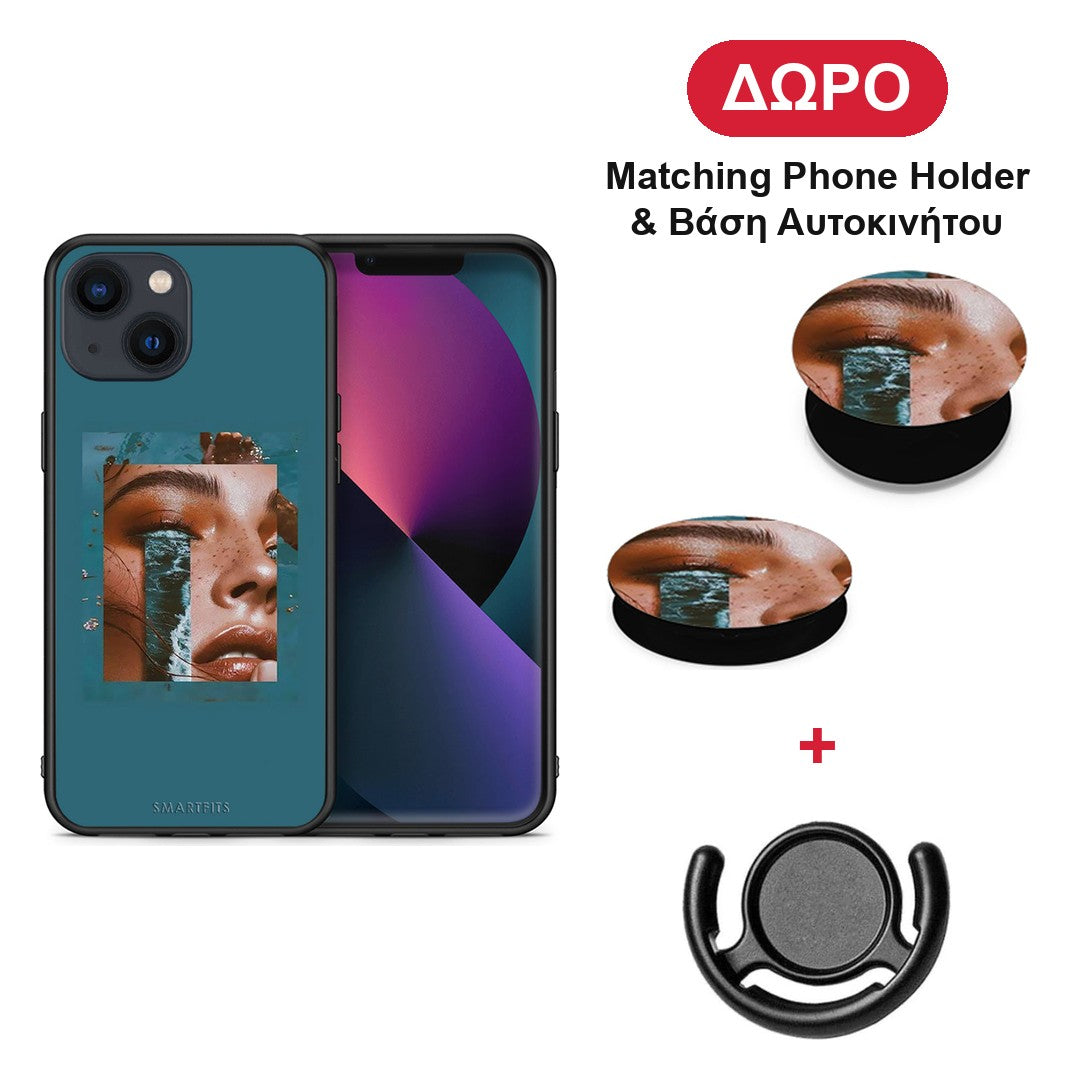 Cry An Ocean - iPhone 13 θήκη + Δώρο Phone Holder & Βάση Αυτοκινήτου