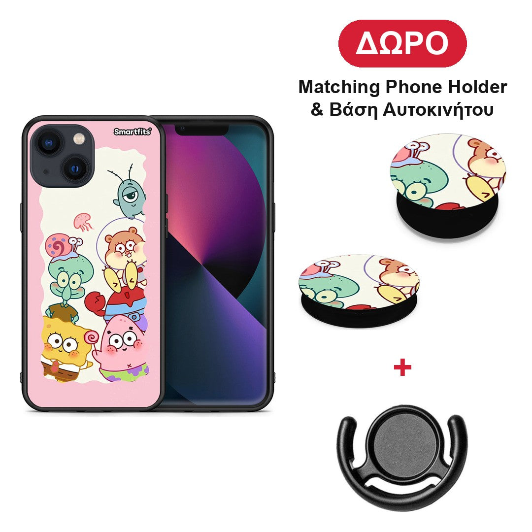 Cute Companion - iPhone 13 θήκη + Δώρο Phone Holder & Βάση Αυτοκινήτου