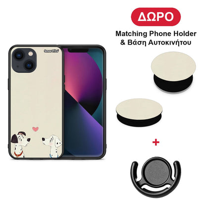 Dalmatians Love - iPhone 13 θήκη + Δώρο Phone Holder & Βάση Αυτοκινήτου