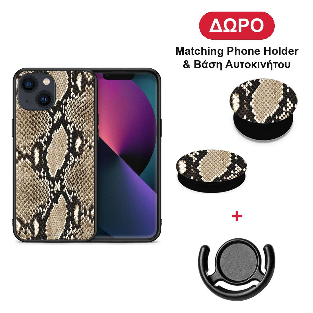 Animal Fashion Snake - iPhone 13 θήκη + Δώρο Phone Holder & Βάση Αυτοκινήτου