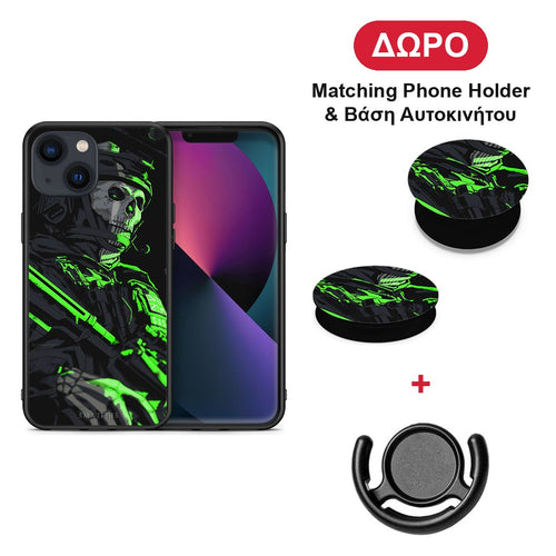 Green Soldier - iPhone 13 θήκη + Δώρο Phone Holder & Βάση Αυτοκινήτου