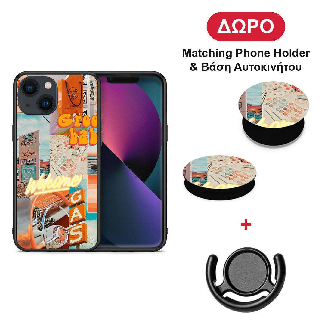 Groovy Babe - iPhone 13 θήκη + Δώρο Phone Holder & Βάση Αυτοκινήτου