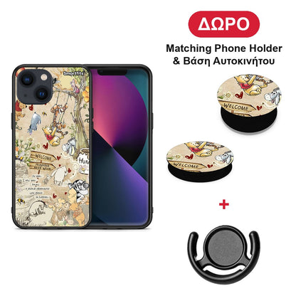 Happy Friends - iPhone 13 θήκη + Δώρο Phone Holder & Βάση Αυτοκινήτου