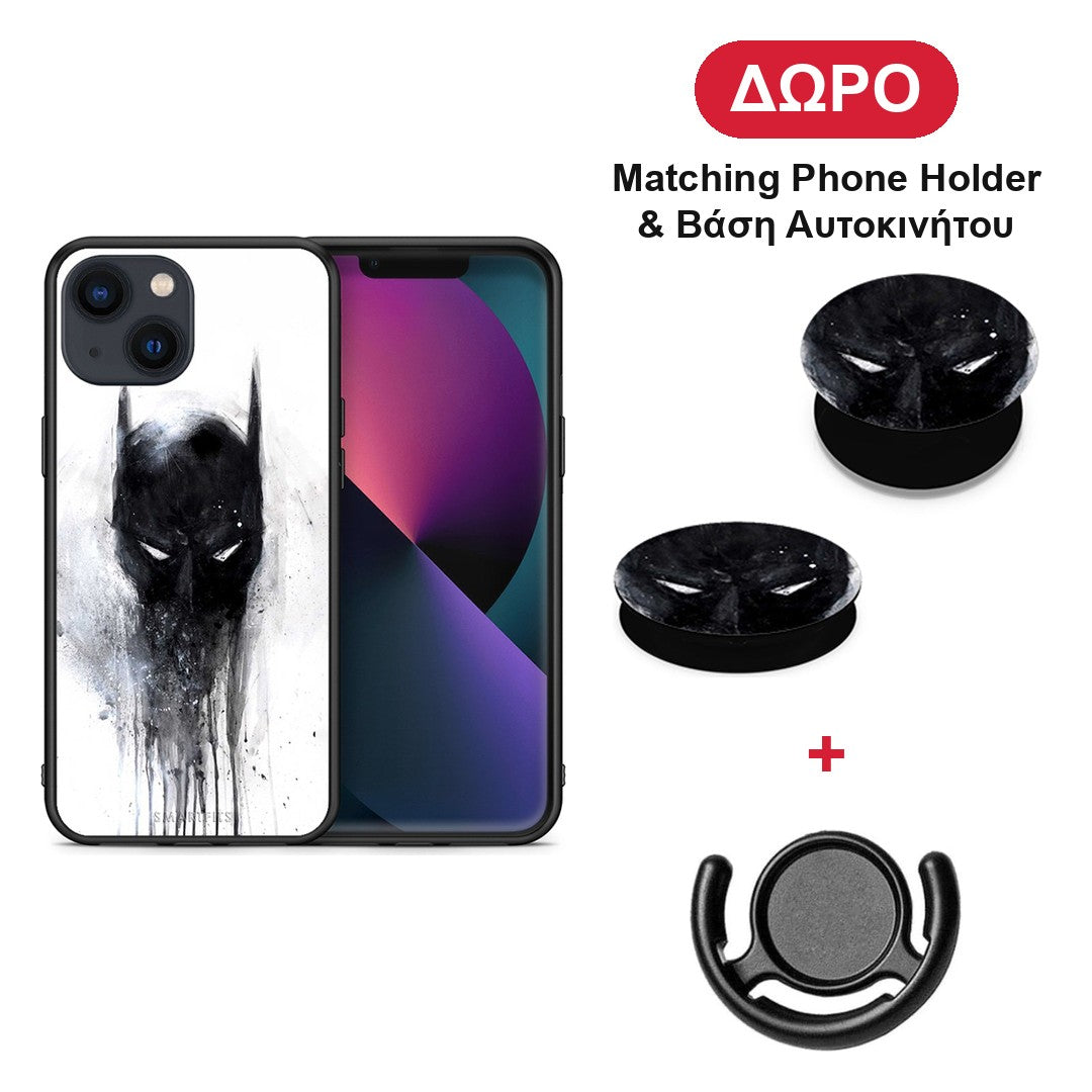 Hero Paint Bat - iPhone 13 θήκη + Δώρο Phone Holder & Βάση Αυτοκινήτου