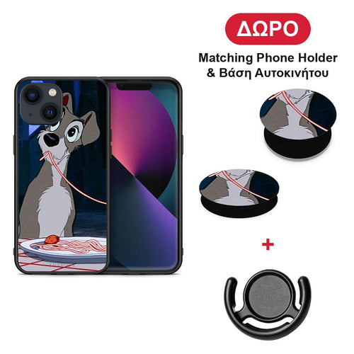 Lady And Tramp 1 - iPhone 13 θήκη + Δώρο Phone Holder & Βάση Αυτοκινήτου