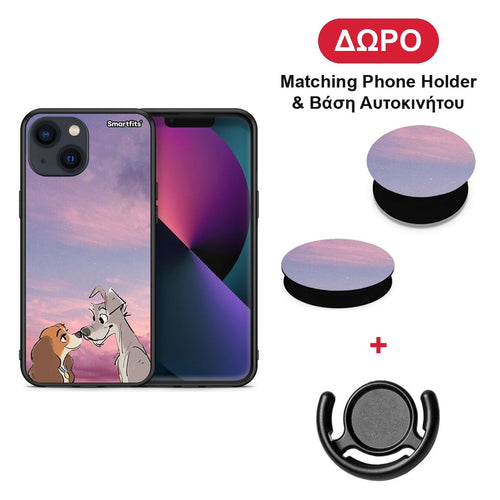 Lady And Tramp - iPhone 13 θήκη + Δώρο Phone Holder & Βάση Αυτοκινήτου