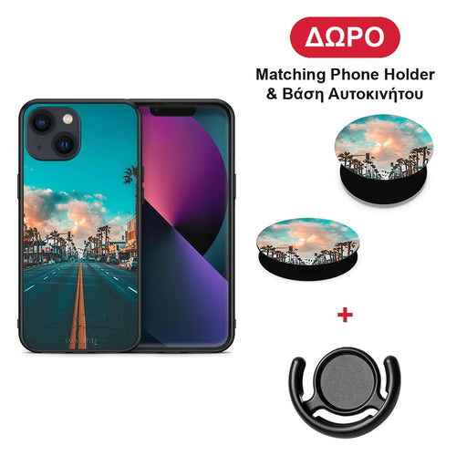 Landscape City - iPhone 13 θήκη + Δώρο Phone Holder & Βάση Αυτοκινήτου