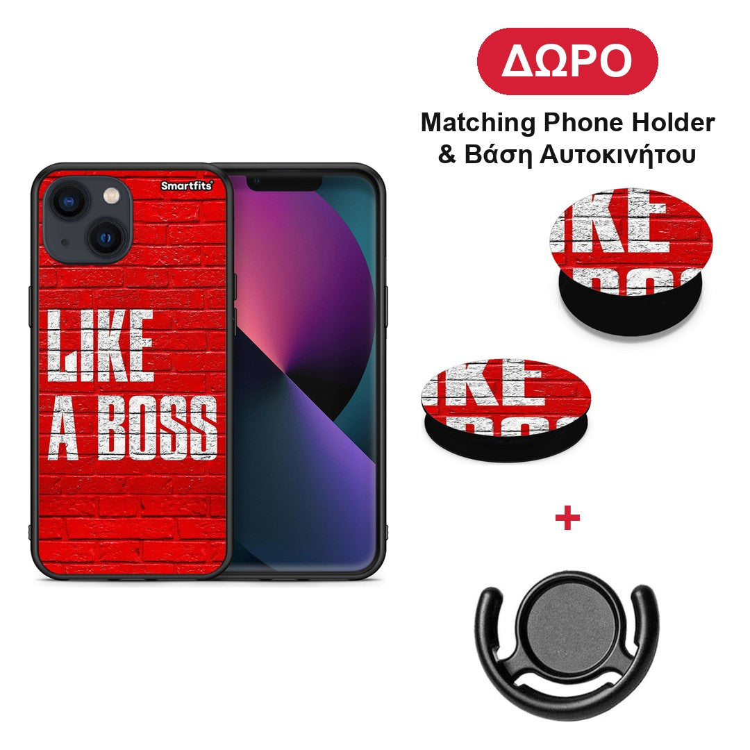 Like A Boss - iPhone 13 θήκη + Δώρο Phone Holder & Βάση Αυτοκινήτου