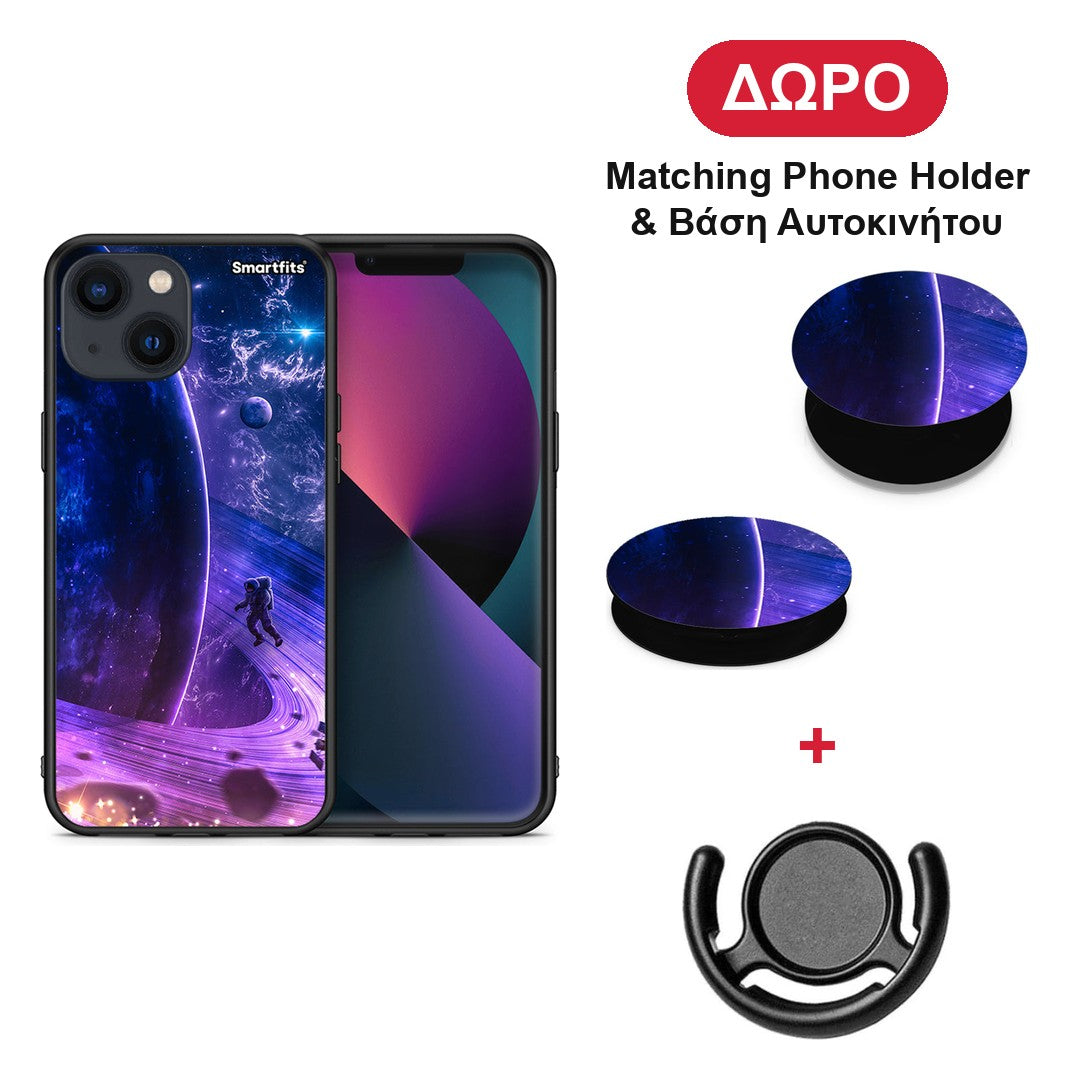 Lost Astronaut - iPhone 13 θήκη + Δώρο Phone Holder & Βάση Αυτοκινήτου