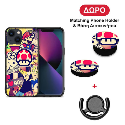 Love The 90s - iPhone 13 θήκη + Δώρο Phone Holder & Βάση Αυτοκινήτου
