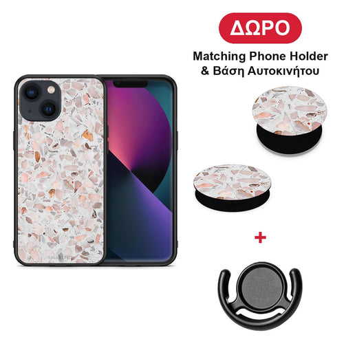 Marble Terrazzo - iPhone 13 θήκη + Δώρο Phone Holder & Βάση Αυτοκινήτου