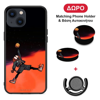 Basketball Hero - iPhone 13 Mini θήκη + Δώρο Phone Holder & Βάση Αυτοκινήτου