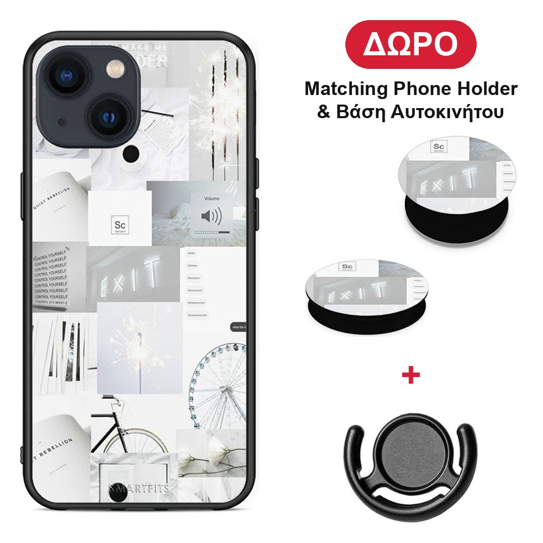 Collage Make Me Wonder - iPhone 13 Mini θήκη + Δώρο Phone Holder & Βάση Αυτοκινήτου