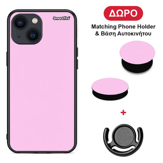 Cotton Candy Pink - iPhone 13 Mini θήκη + Δώρο Phone Holder & Βάση Αυτοκινήτου