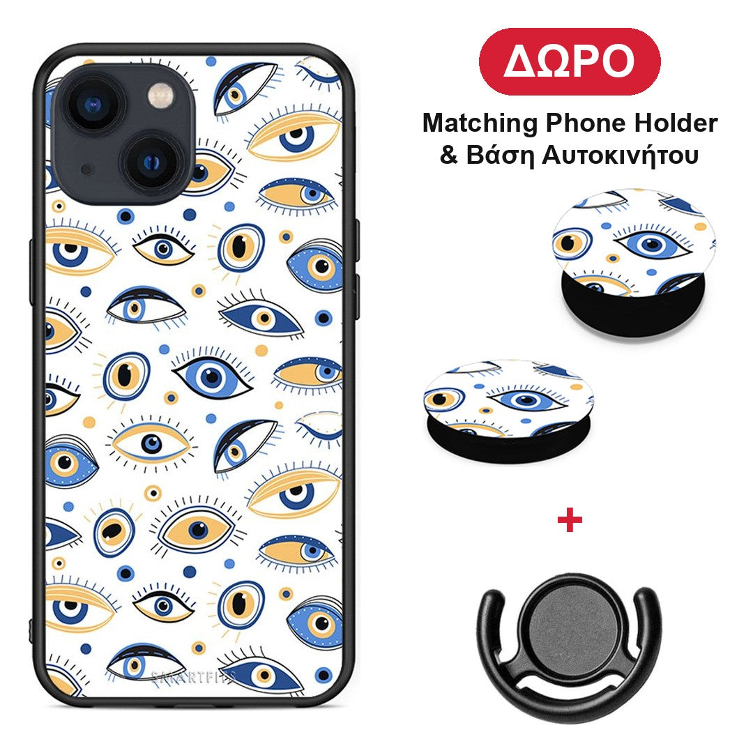 Ftou Ftou - iPhone 13 Mini θήκη + Δώρο Phone Holder & Βάση Αυτοκινήτου