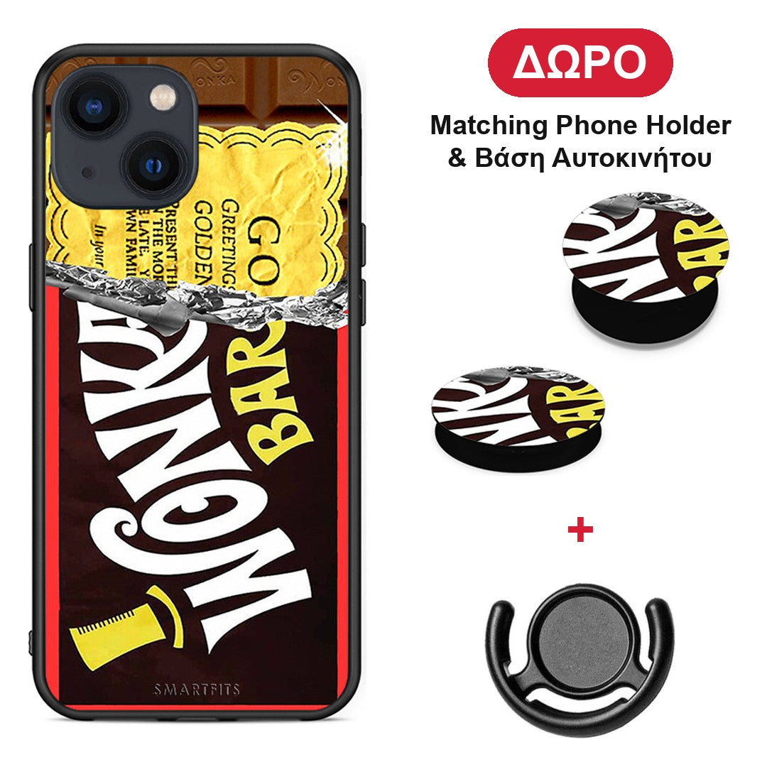 Golden Ticket - iPhone 13 Mini θήκη + Δώρο Phone Holder & Βάση Αυτοκινήτου