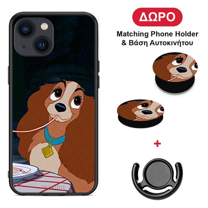 Lady And Tramp 2 - iPhone 13 Mini θήκη + Δώρο Phone Holder & Βάση Αυτοκινήτου