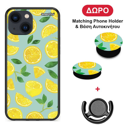 Lemons - iPhone 13 Mini θήκη + Δώρο Phone Holder & Βάση Αυτοκινήτου