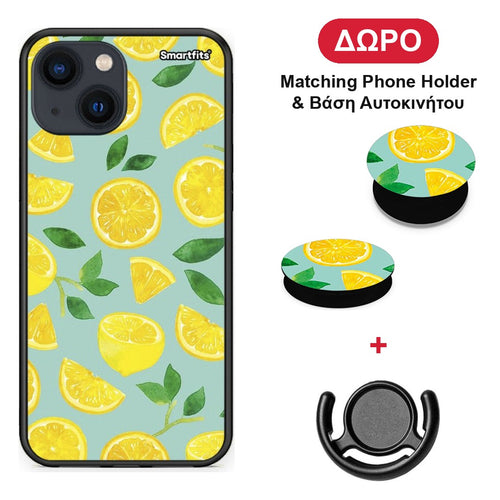 Lemons - iPhone 13 Mini θήκη + Δώρο Phone Holder & Βάση Αυτοκινήτου