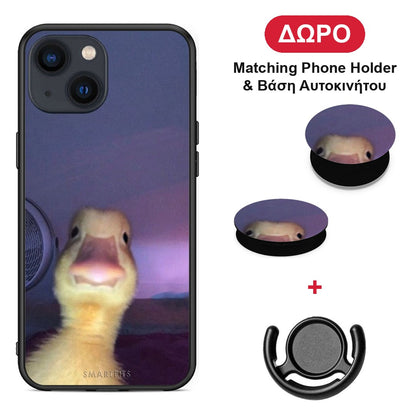 Meme Duck - iPhone 13 Mini θήκη + Δώρο Phone Holder & Βάση Αυτοκινήτου