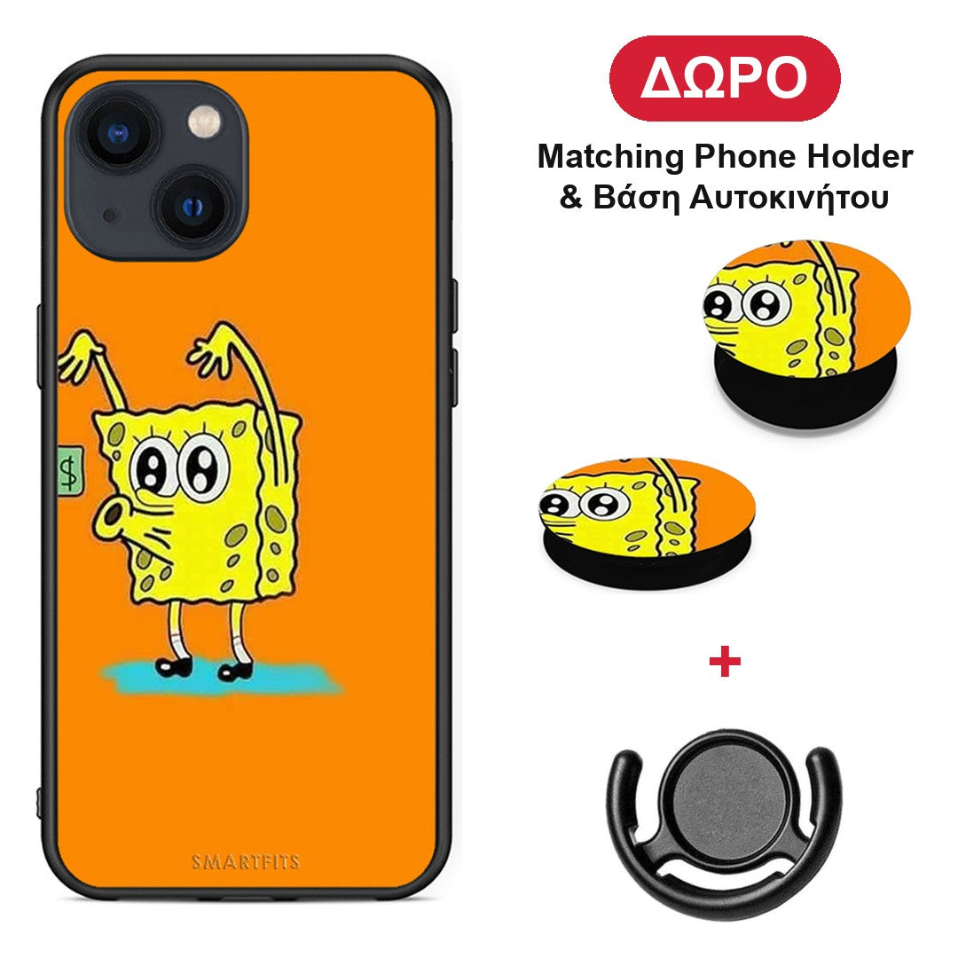 No Money 2 - iPhone 13 Mini θήκη + Δώρο Phone Holder & Βάση Αυτοκινήτου