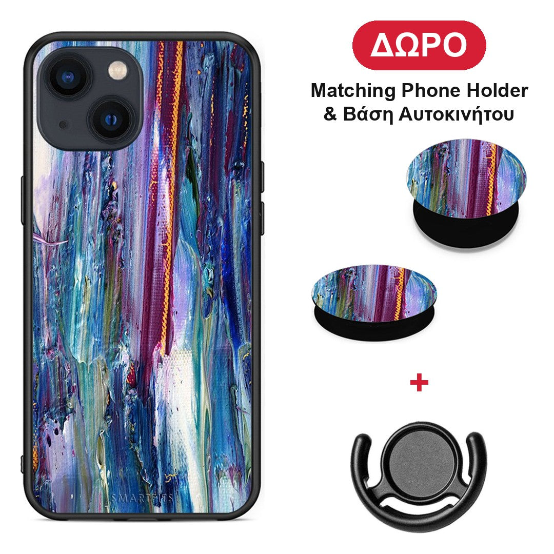 Paint Winter - iPhone 13 Mini θήκη + Δώρο Phone Holder & Βάση Αυτοκινήτου