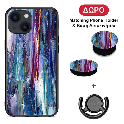 Paint Winter - iPhone 13 Mini θήκη + Δώρο Phone Holder & Βάση Αυτοκινήτου