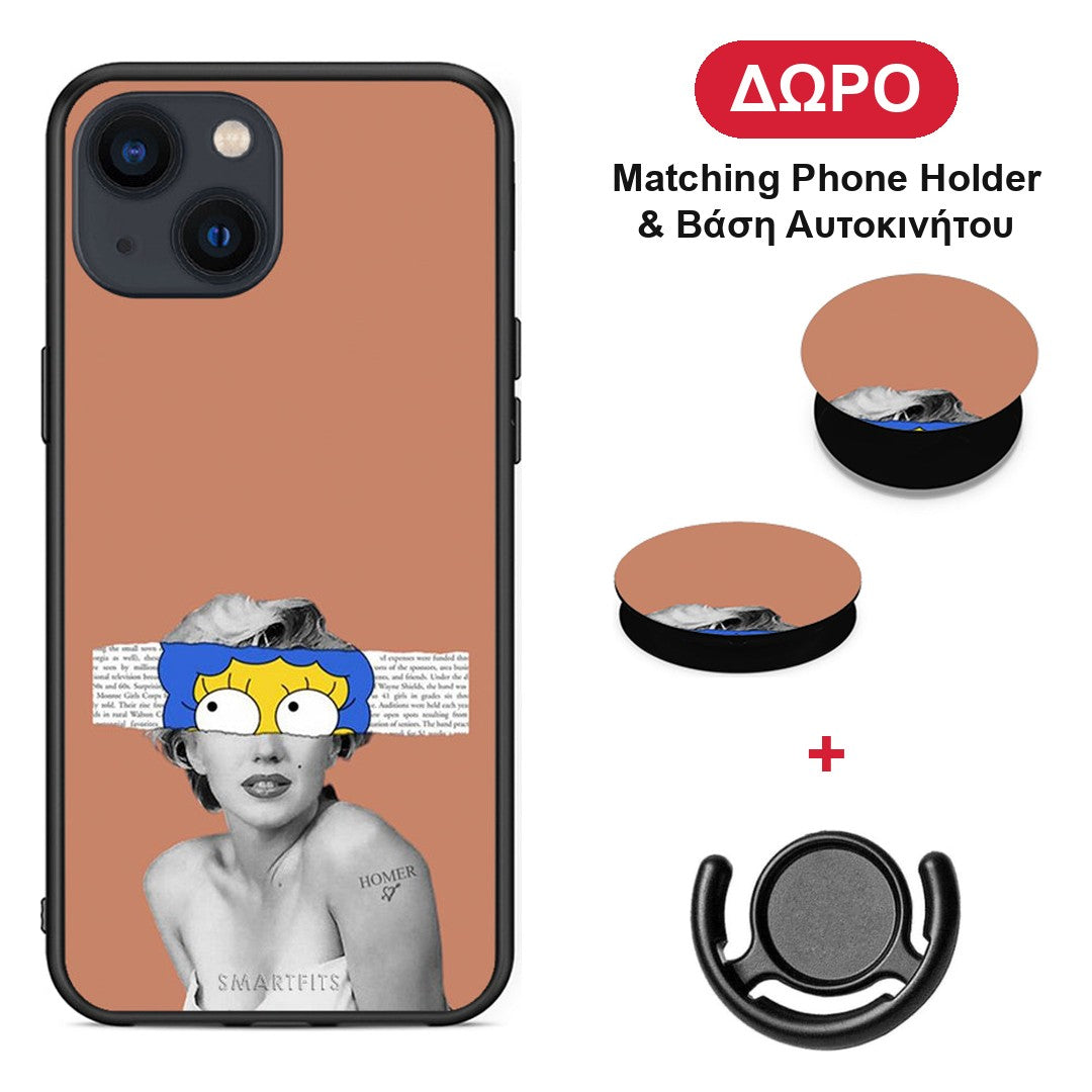 Sim Merilyn - iPhone 13 Mini θήκη + Δώρο Phone Holder & Βάση Αυτοκινήτου